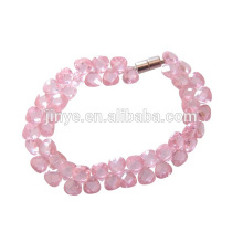 Pulsera bohemia de moda Bling Bling en cristal rosa